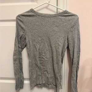 Gray Women's Long Sleeve Top